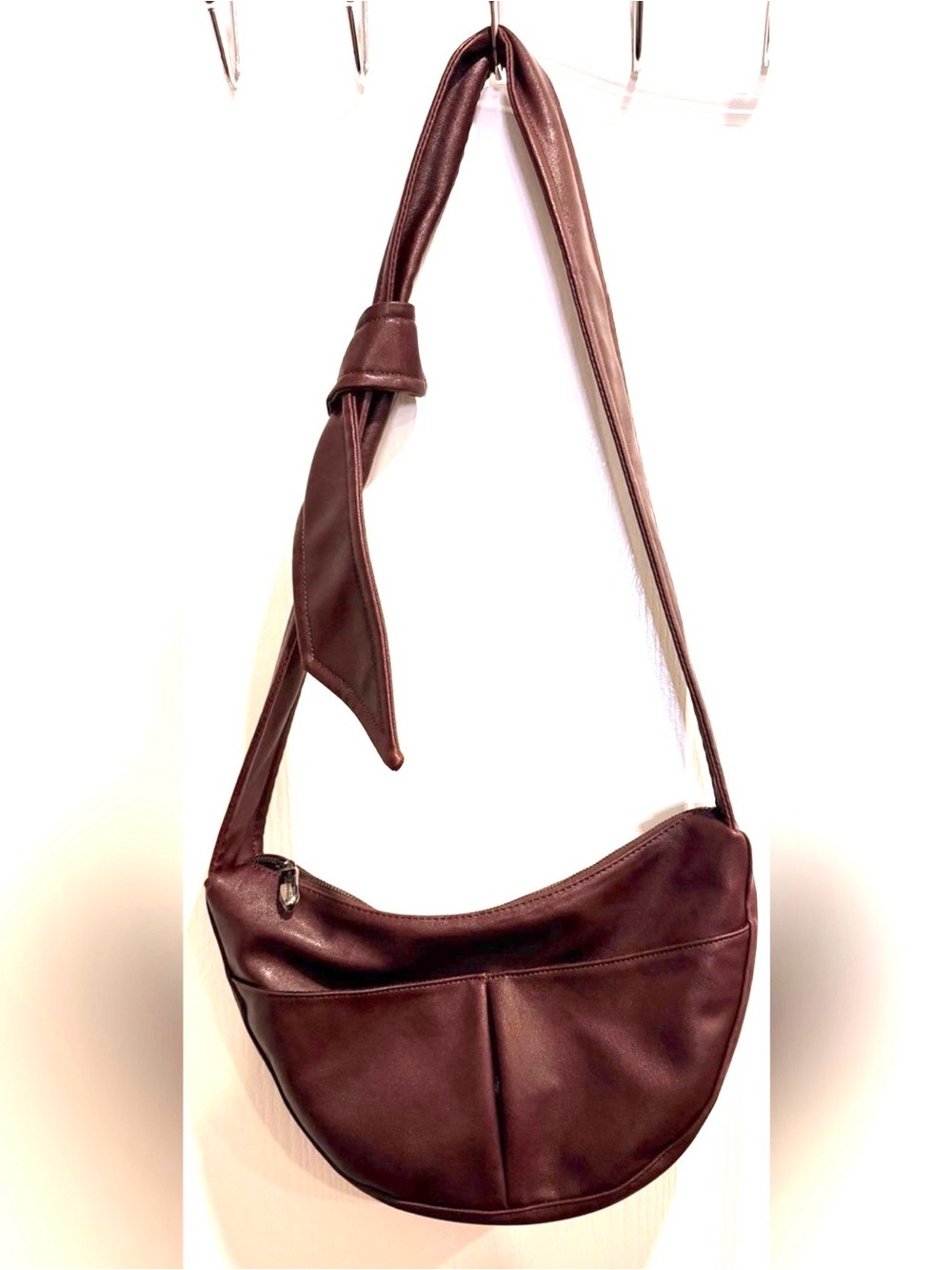 French Connection Burgandy Crossbody Shoulder Bag